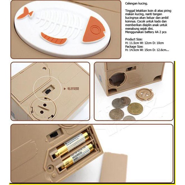 Celengan / Itazura Coin Bank Moneybank Celengan Kucing Unik Piggy Bank Menabung