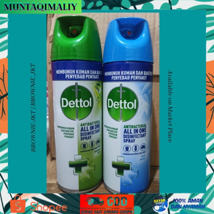 [TERBARU] DETTOL DISINFECTANT SPRAY 450ML - IMPORT - HIJAU