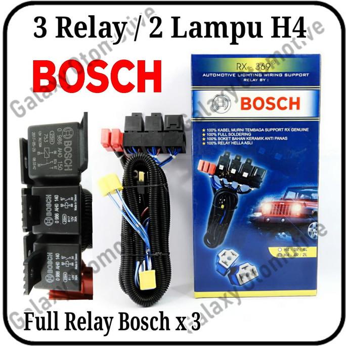 Kabel Set Relay Lampu BOSCH * 3 RELAY 2 LAMPU *