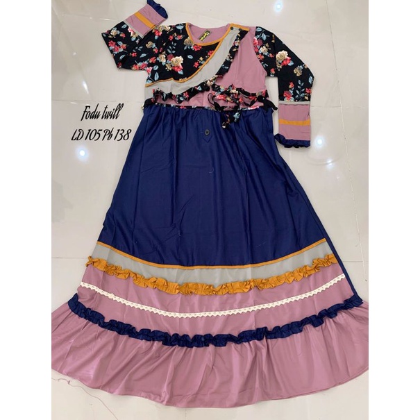 GAMIS INAYAH BUNGA KRIWIL /gamis inayah seri september