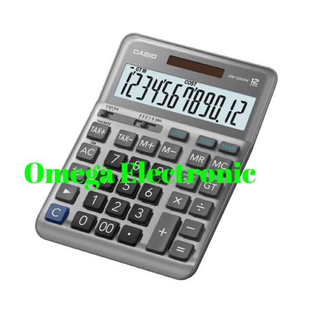 Casio DM-1200FM - Calculator Desktop Kalkulator Meja Kantor DM 1200 FM
