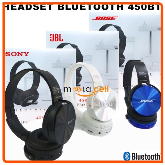 Headset/Headphone Bando Bluetooth Model 450 for SONY Extra Bass