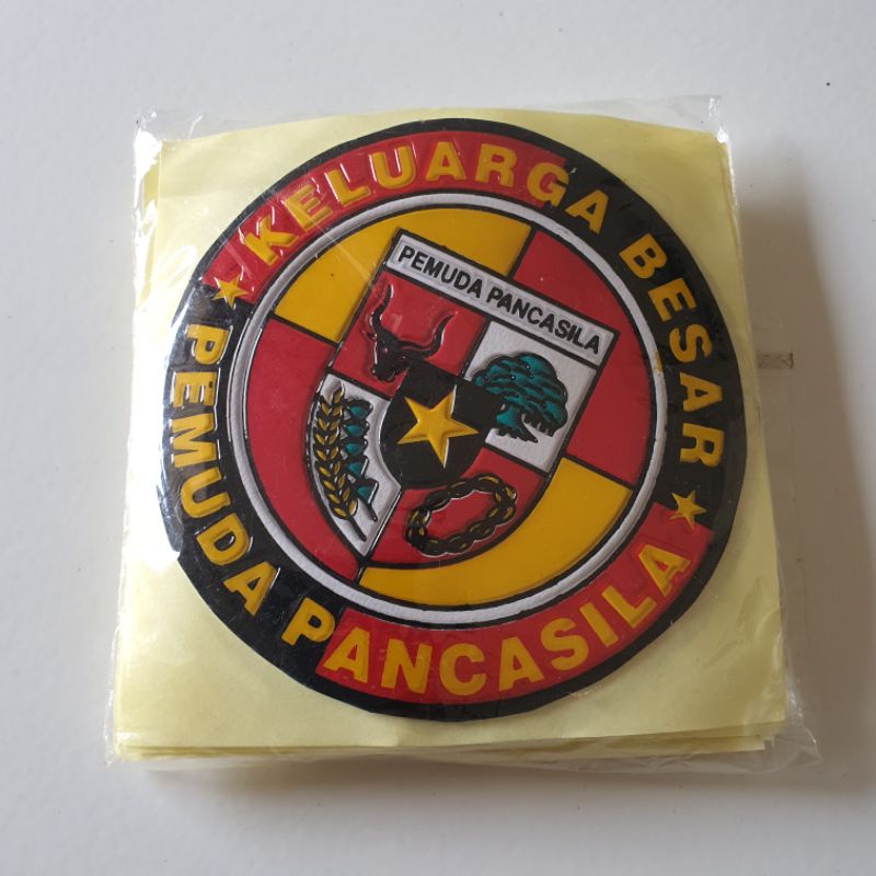 STICKER EMBOS LOGO KELUARGA BESAR PP(PEMUDA PANCASILA)MERAH/STIKER TIMBUL PP