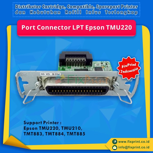 Port Connector LPT Epson TM-U220 TM-U210 TM-T88iii TM-T88iv TM-T88v,  TMT883 TMT884 TMT885 Murah