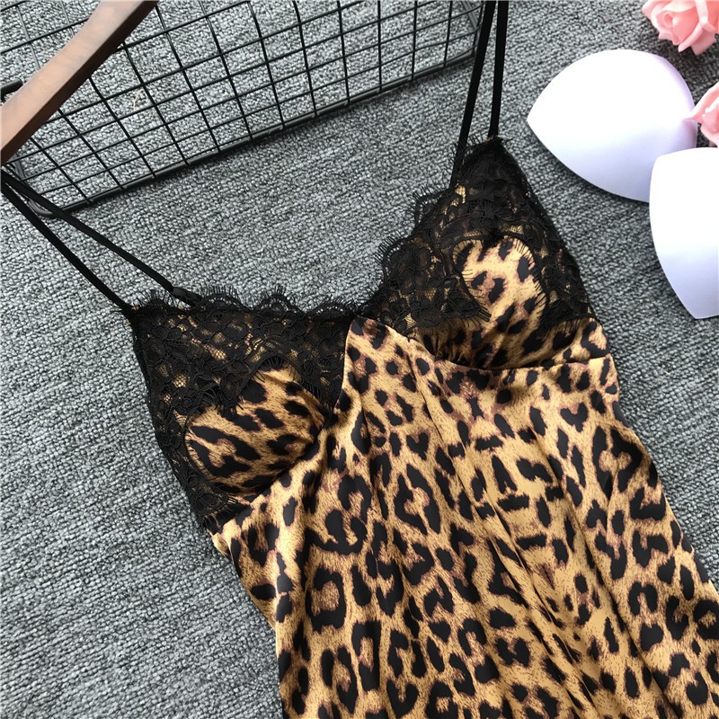 baju tidur leopard / piyama sexy leopard - max ld 88cm - 1086