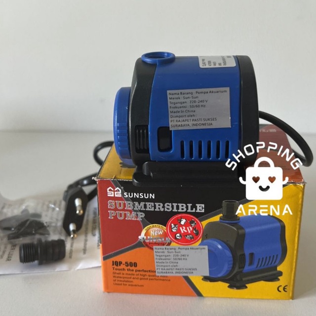 Pompa Kolam Aquarium SUNSUN JQP 500 Liter Perjam Anhour Pompa Pump Fish Tank Celup Air Perlengkapan 