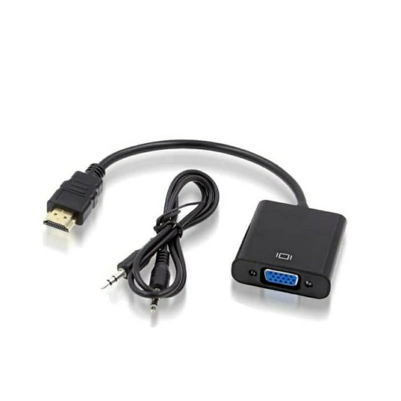 CONVERTER HDMI TO VGA WITH AUDIO CONVERTER + KABEL VGA 1.5 METER