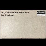 SUPER PROMO Keramik Dinding 25x40 Matt Motif Brigo Brown dan Grey Basic Kw3