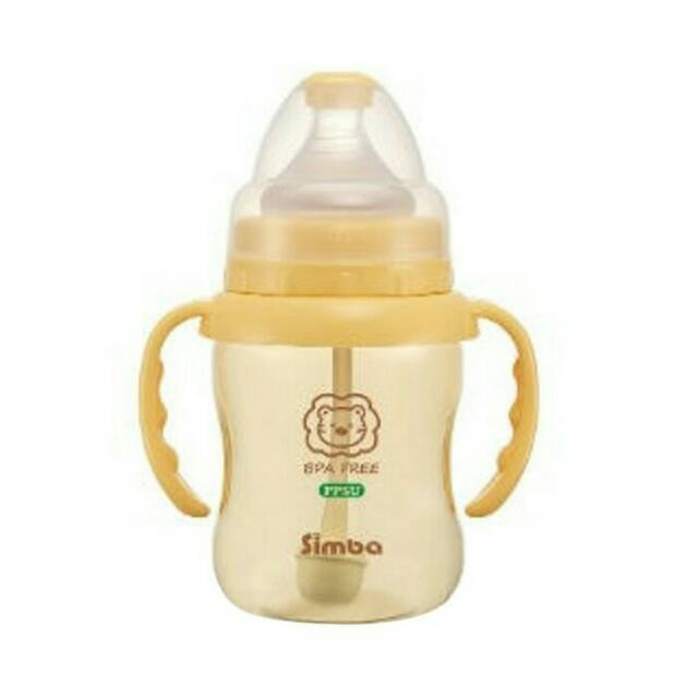 Simba PPSU Wide Neck Calabash With Handle 200ml Training Botol Susu Anticolic Antisedak