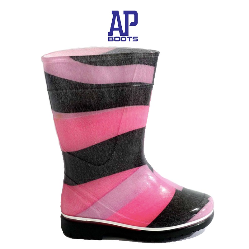 AP Boots Kids 2012 BLACK FUXIA / Sepatu Boot Anak Karakter