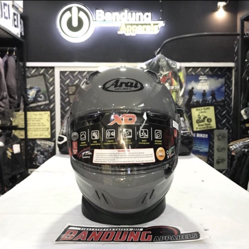 Jual Promo Big Sale Helm Motor Full Face Arai Xd Modern Grey New Sni