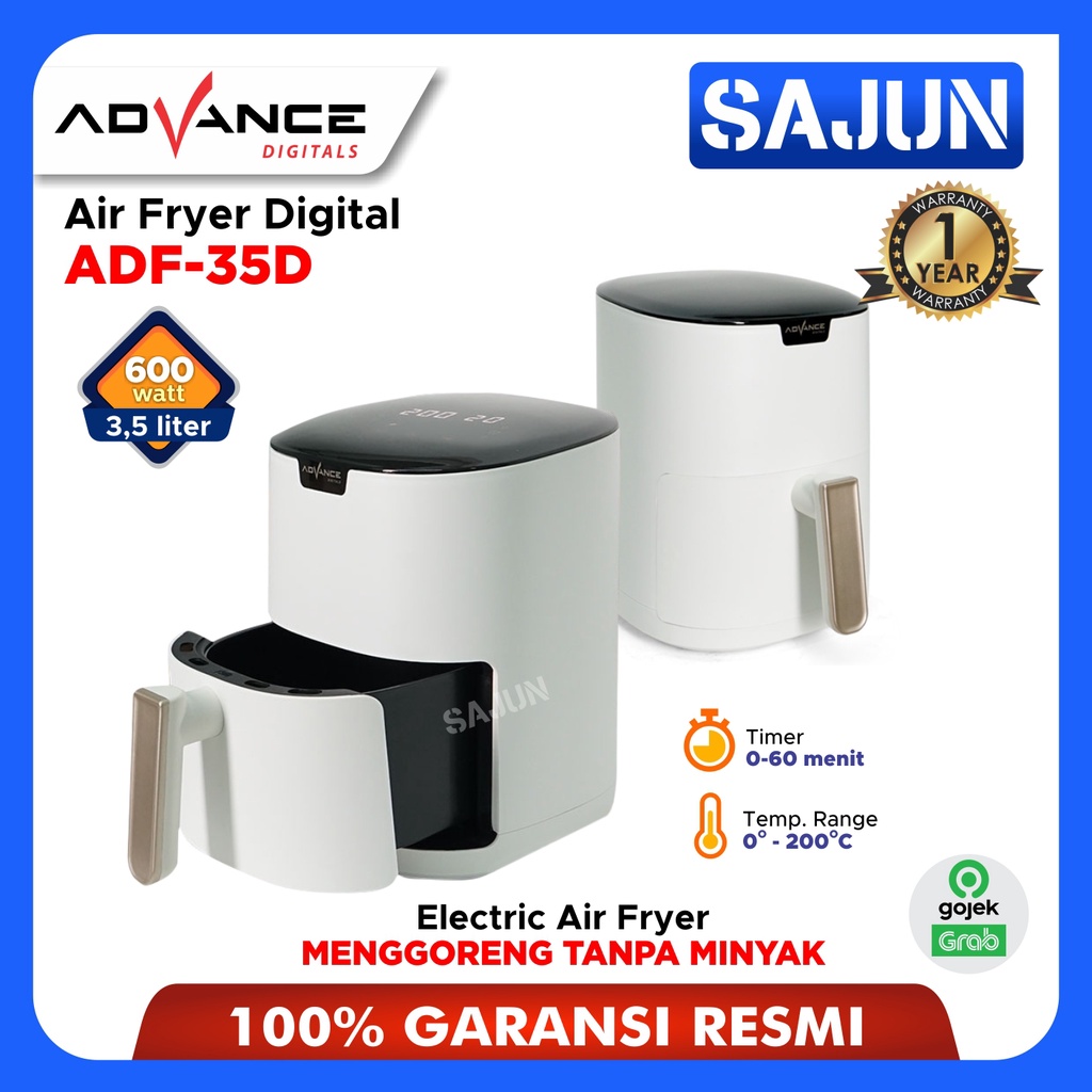 Advance Air Fryer Digital ADF35D Deep Fryer 3,5 Liter ADF-35D