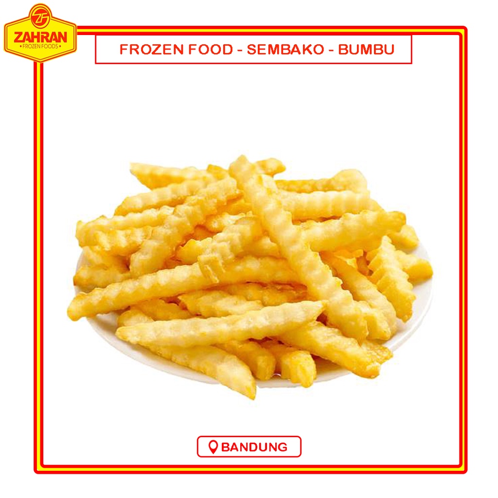 Kentang Crinkle Premium 2,5kg Frozen Murah Bandung
