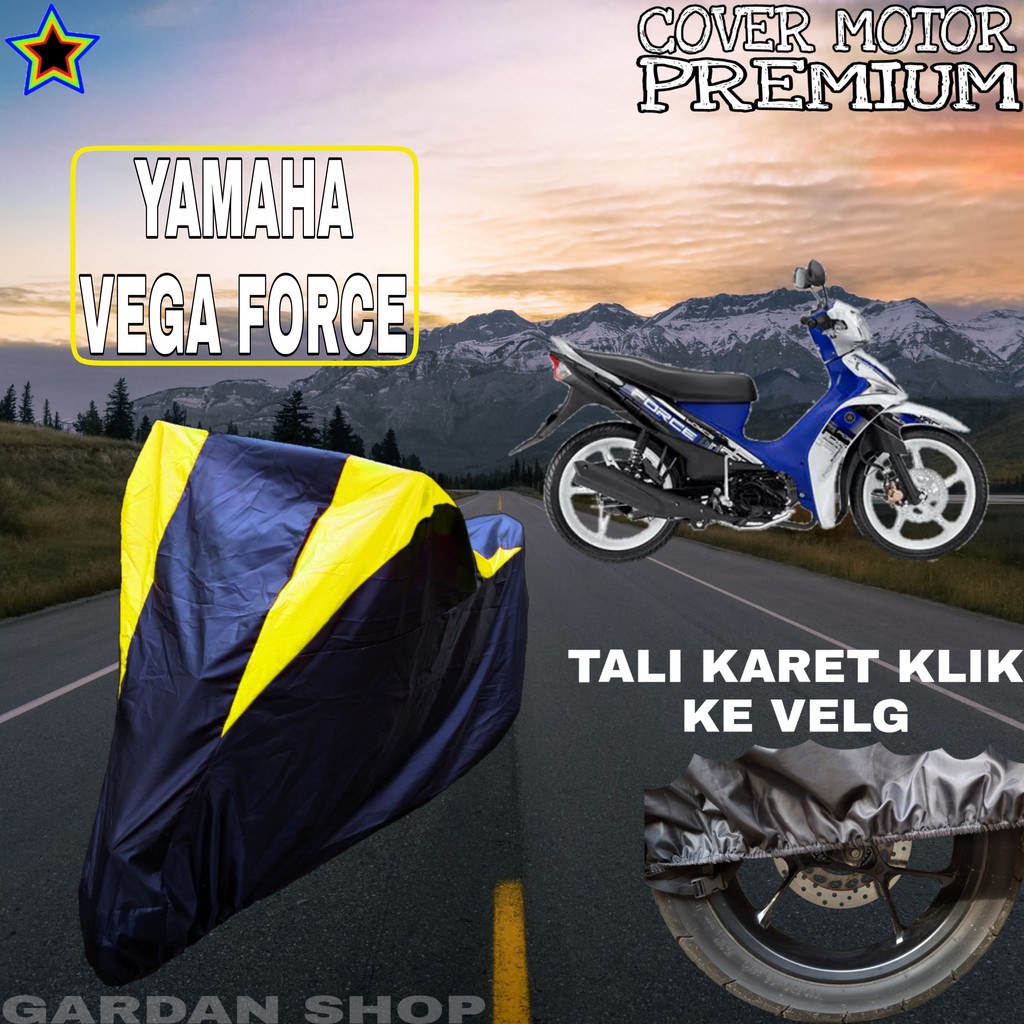 Sarung Motor YAMAHA VEGA FORCE Hitam Kuning Body Cover Penutup Pelindung Yamaha Vega PREMIUM