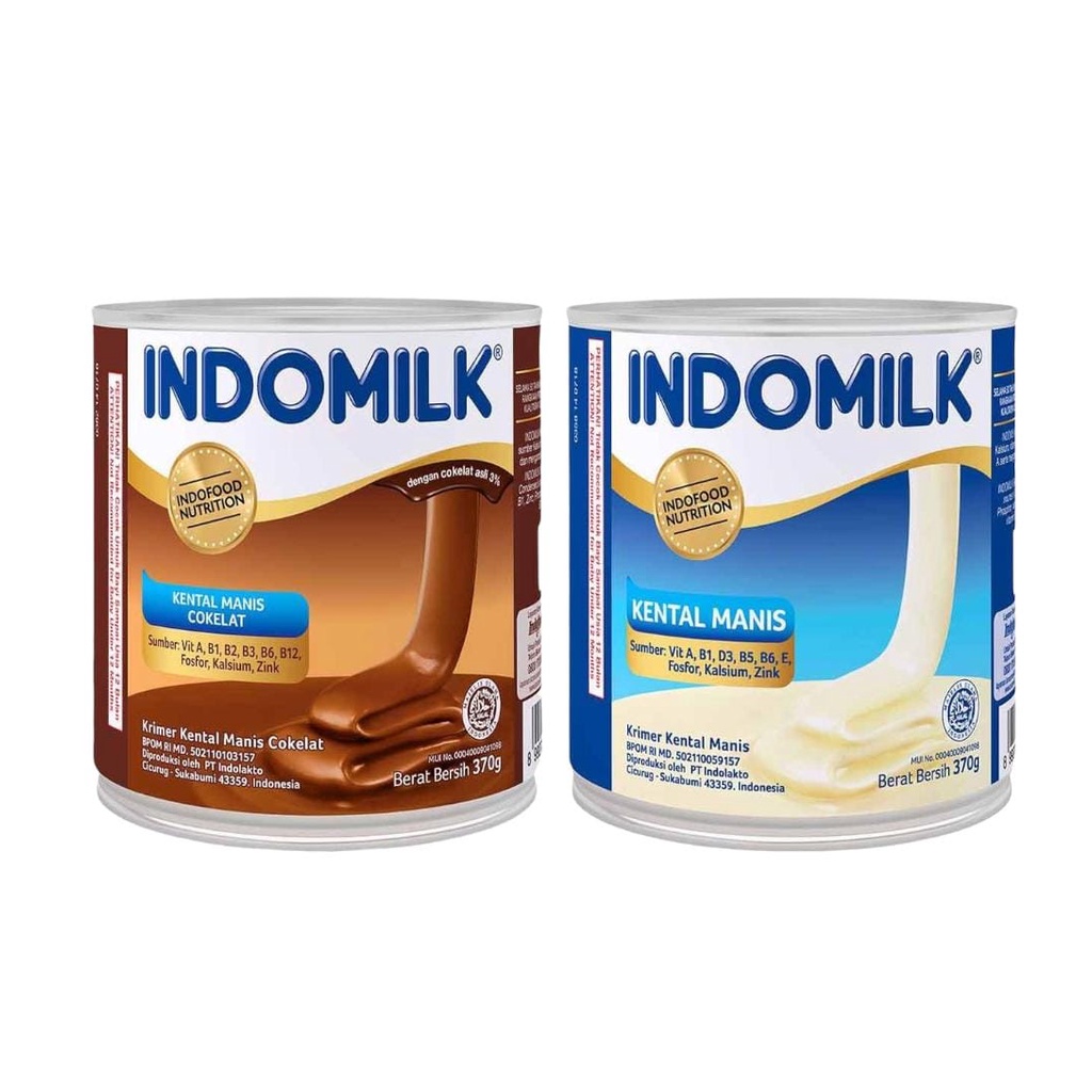 Jual INDOMILK susu kental manis kaleng 370g - indomilk kaleng coklat