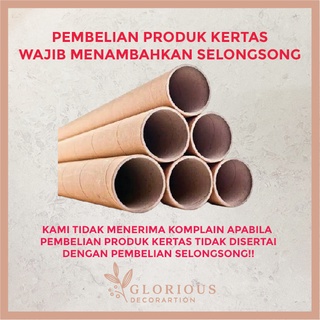 5 Lembar Kertas Buket Wrapping Paper Gold List