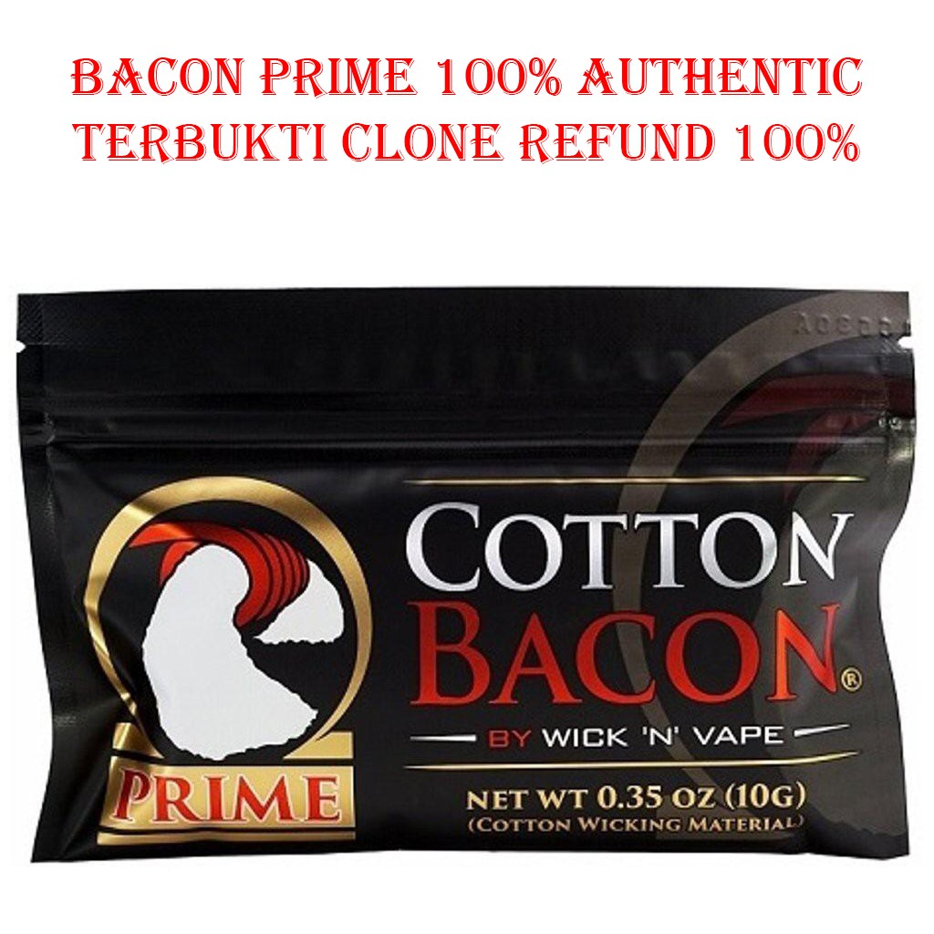 Cotton Bacon By Wick n Vape Authentic Kapas Vape Vapor Prime V2