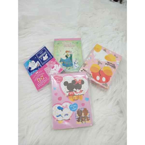 

set 4 mini notes jepang disney mickey minnie anna elza