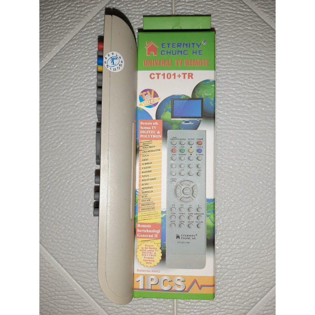 Remot Remote TV POLYTRON Tabung Multi Digitec Polyvision CT101 Tanpa setting