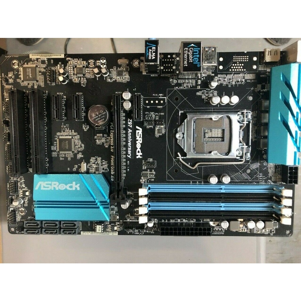 Motherboard ASRock Z97 Anniversary LGA 1150 B85 B85M H81 H81M H87 Q85 Q87 Z87 4-slot RAM USB 3.0