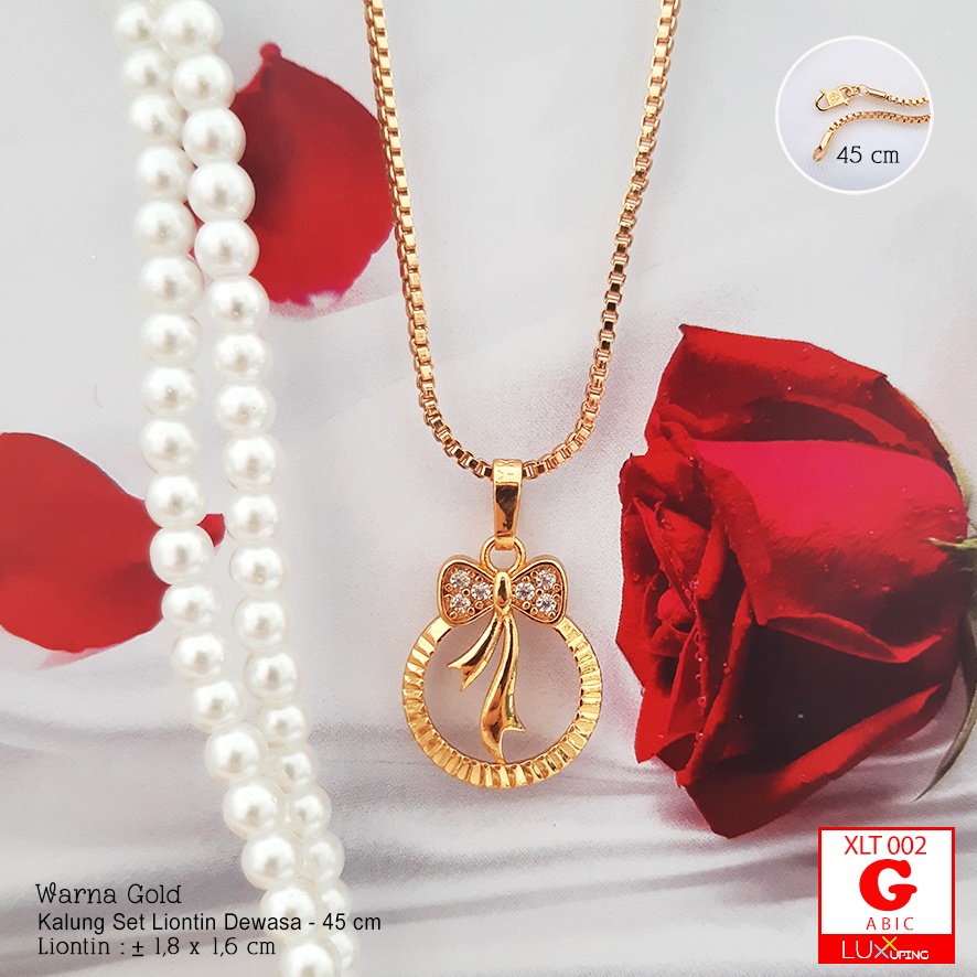 XLT 002 Kalung Itali 45 cm Set Liontin Angsa Perhiasan Kalung Xuping Murah Luxx Xuping