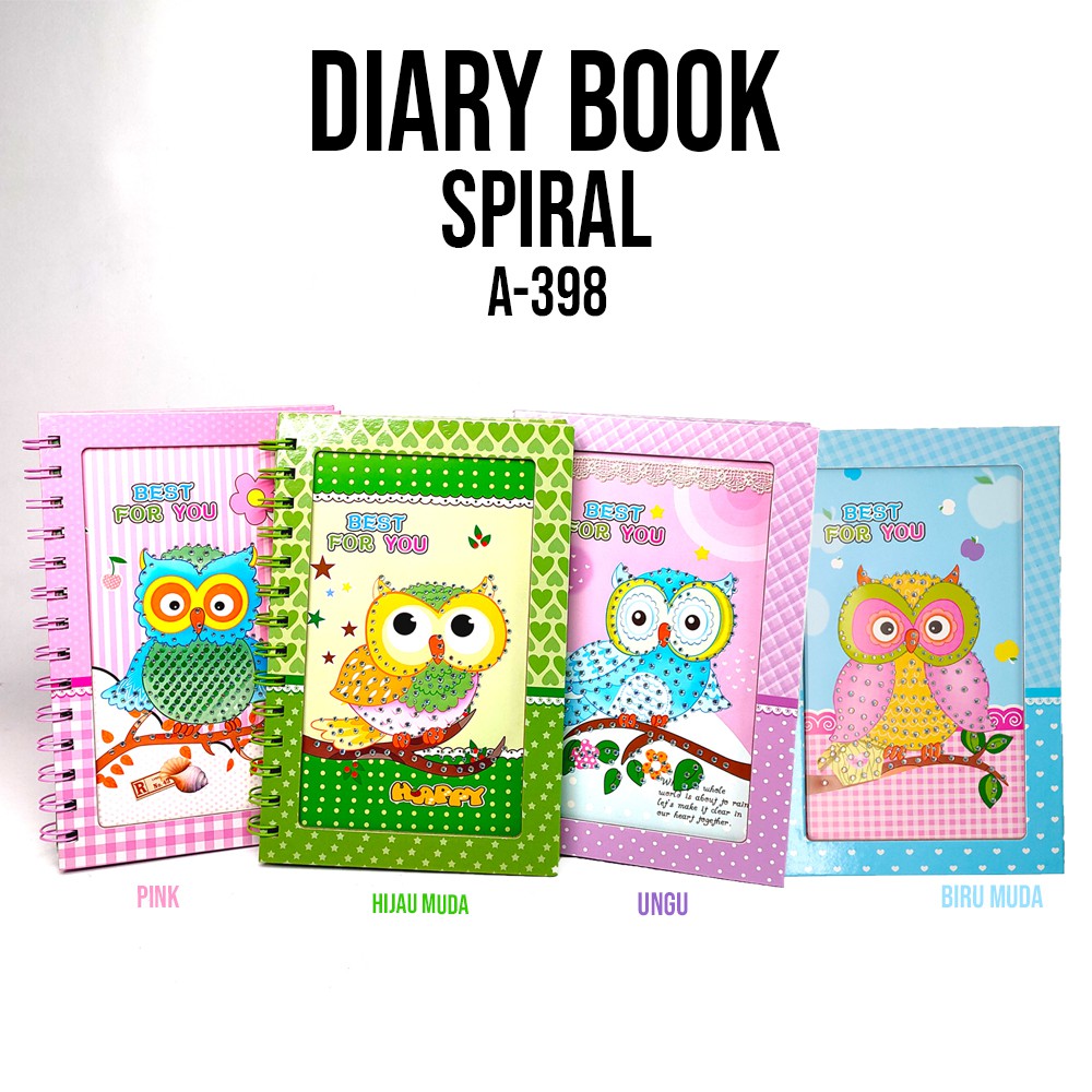 

Diary / Diary OWL CRYSTAL A5 BESAR / Diary fancy / Notebook / Diary OWL CRYSTAL BESAR A398