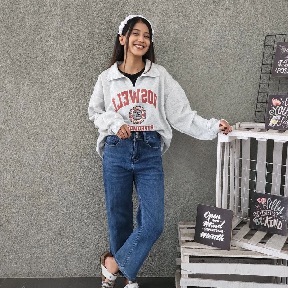 Sweater Roswelll Oversize Outwear Wanita Gaya Terbaru