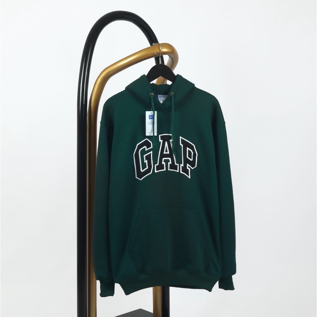 JAKET SWEATER HOODIE GAP AUTHENTIC BORDIR FULLTAG & LABEL CASUAL HYPEBEAST GREEN,ABU,HITAM TERMURAH