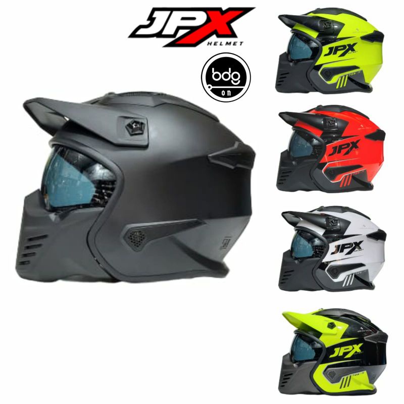 Helm JPX MX 726-R Solid Helm Half Face Full Face Original