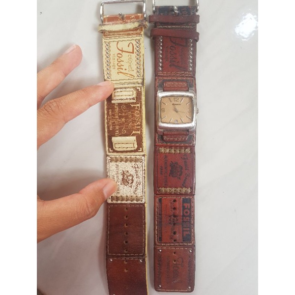 Jam Fossil Gaban Perangko Preloved Original