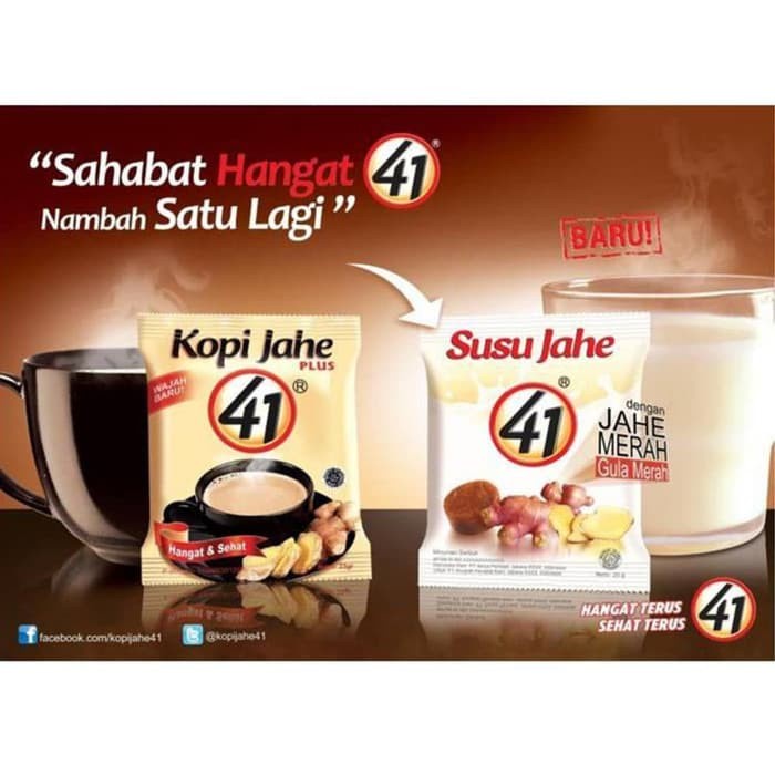 

Kopi Jahe 41 - Jahe Merah (1 Renceng Isi 10 Sachet)