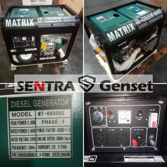 [[[SALE]]] Genset diesel 5000 watt 1 Phase. Matrix MT6800DE