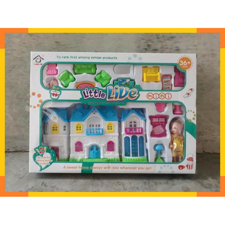 MAINAN RUMAH LITTLE LIVE MINI BARBIE - ANAK PEREMPUAN EDUKATIF EDUKASI