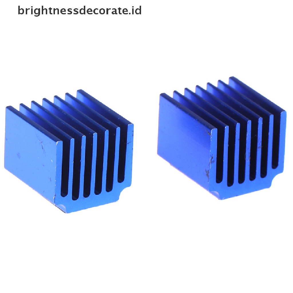 2pcs Heatsink Radiator Aluminum Warna Biru Dengan Perekat Untuk 3d