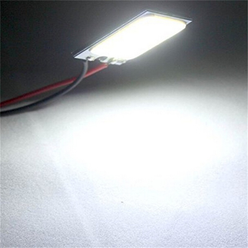 {LUCKID}1pc 18-LED COB Car Interior Dome Plate Lights White Bulb BA9S T10 Festoon 12V