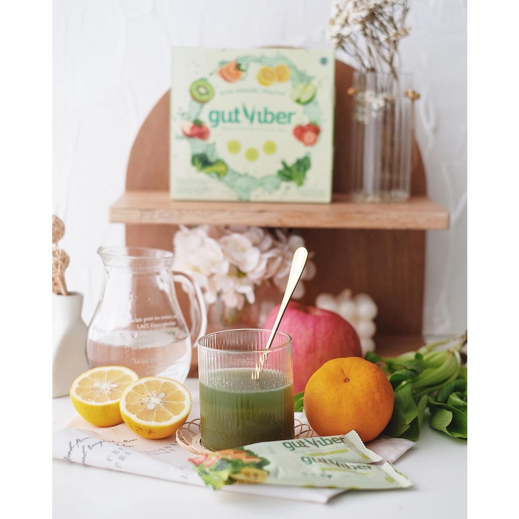 GUTVIBER MINUMAN SERAT BUAH &amp; SAYUR BOX | DETOX FIBER SLIM DRINK