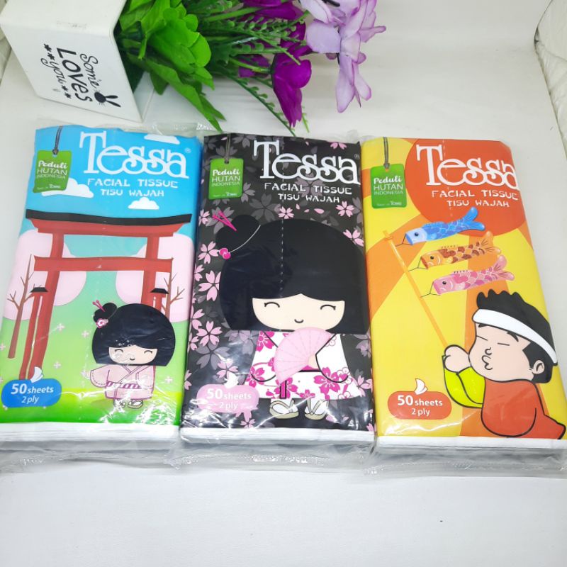 Tisu Tissue Tessa Sea u Facial 50 Lembar Tisu Travel 2ply