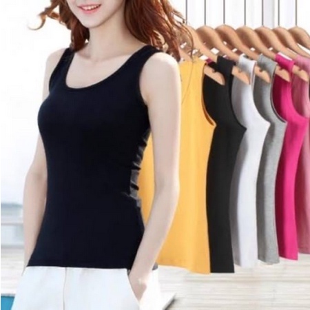 TankTop Wanita Dewasa | Singlet Tali Besar | Size S-M-L-XL-XXL | Bahan Kaos PE