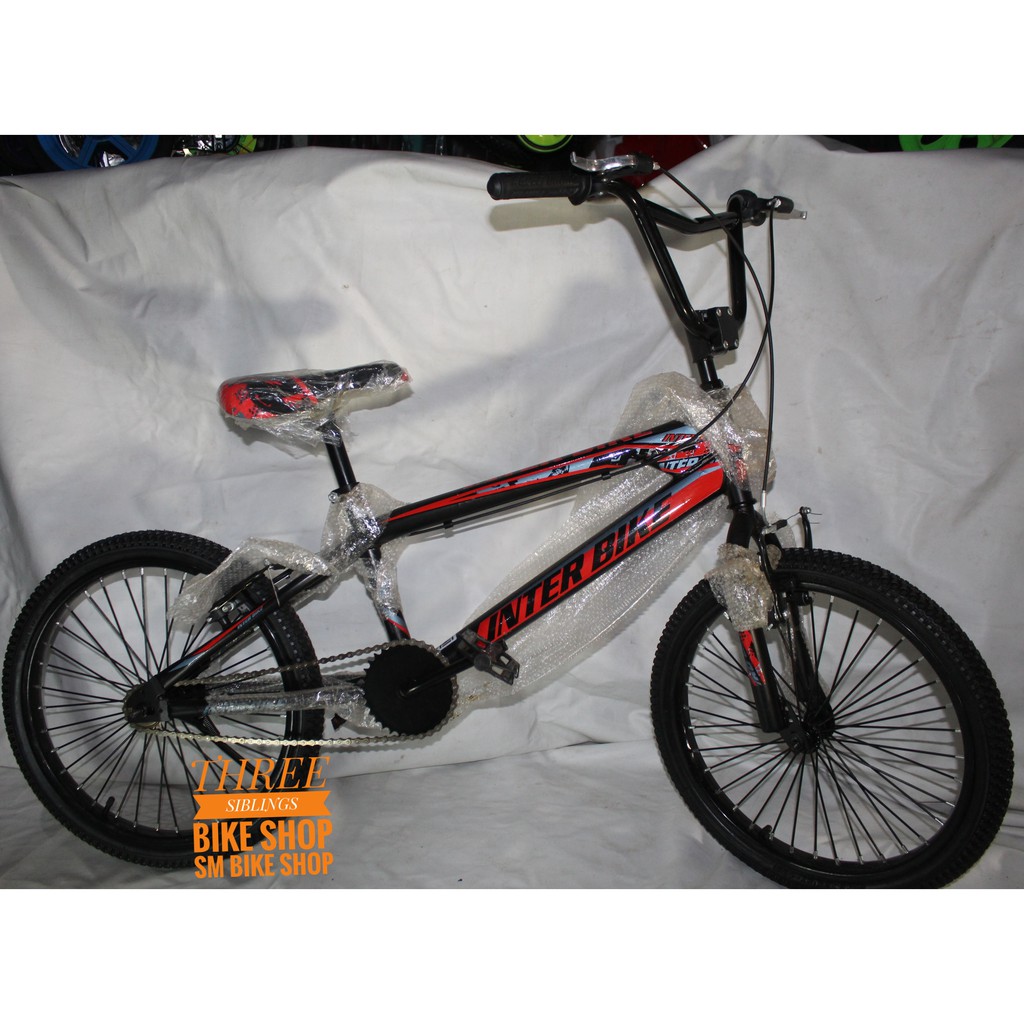 SEPEDA BMX INTERBIKE BLACK RED BLUE 20 INCH