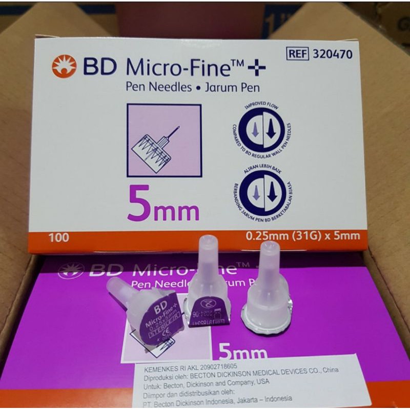 Jarum Insulin Microfine BD Micro-Fine 0,25mm x 5mm / Jarum Insulin Ungu