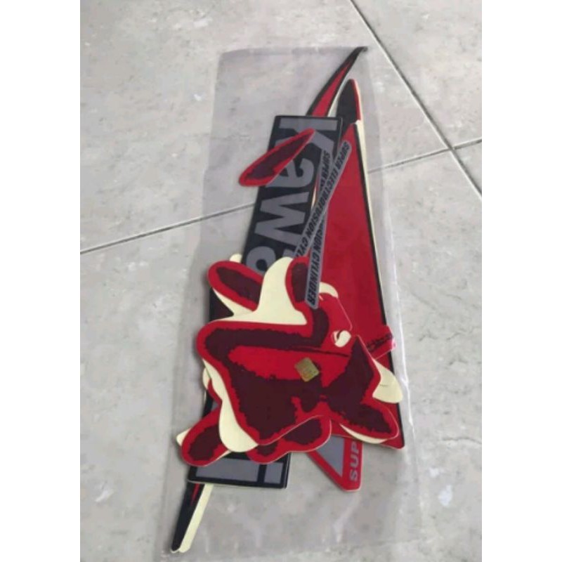 STRIPING SEPEDA MOTOR KAWASAKI NINJA 150 RR 2010 MERAH