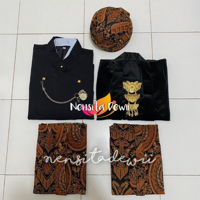 Baju Couple Adat Jawa / Baju Prewed - Nuansa Hitam