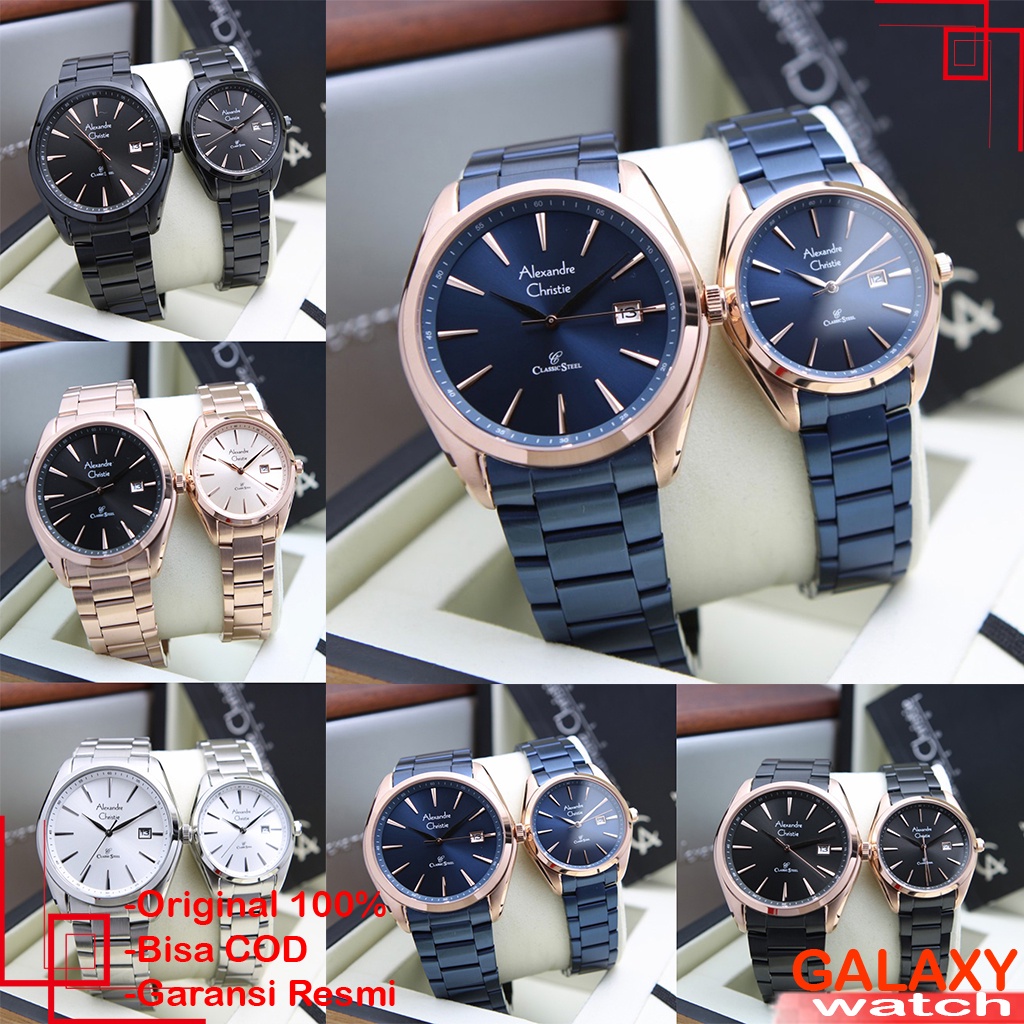 ALEXANDRE CHRISTIE COUPLE  ORIGINAL JAM TANGAN ALEXANDRE CHRISTIE COUPLE  JAM ALEXANDER CHRISTIE AC 