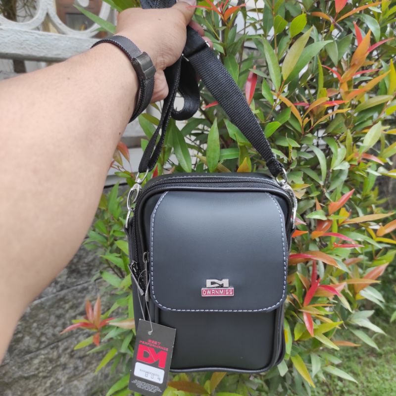 Tas Selempang Pria Original DM | Tas Bahu Pria Kulit Sintetis Premium | Sling Bag Pria Original DM