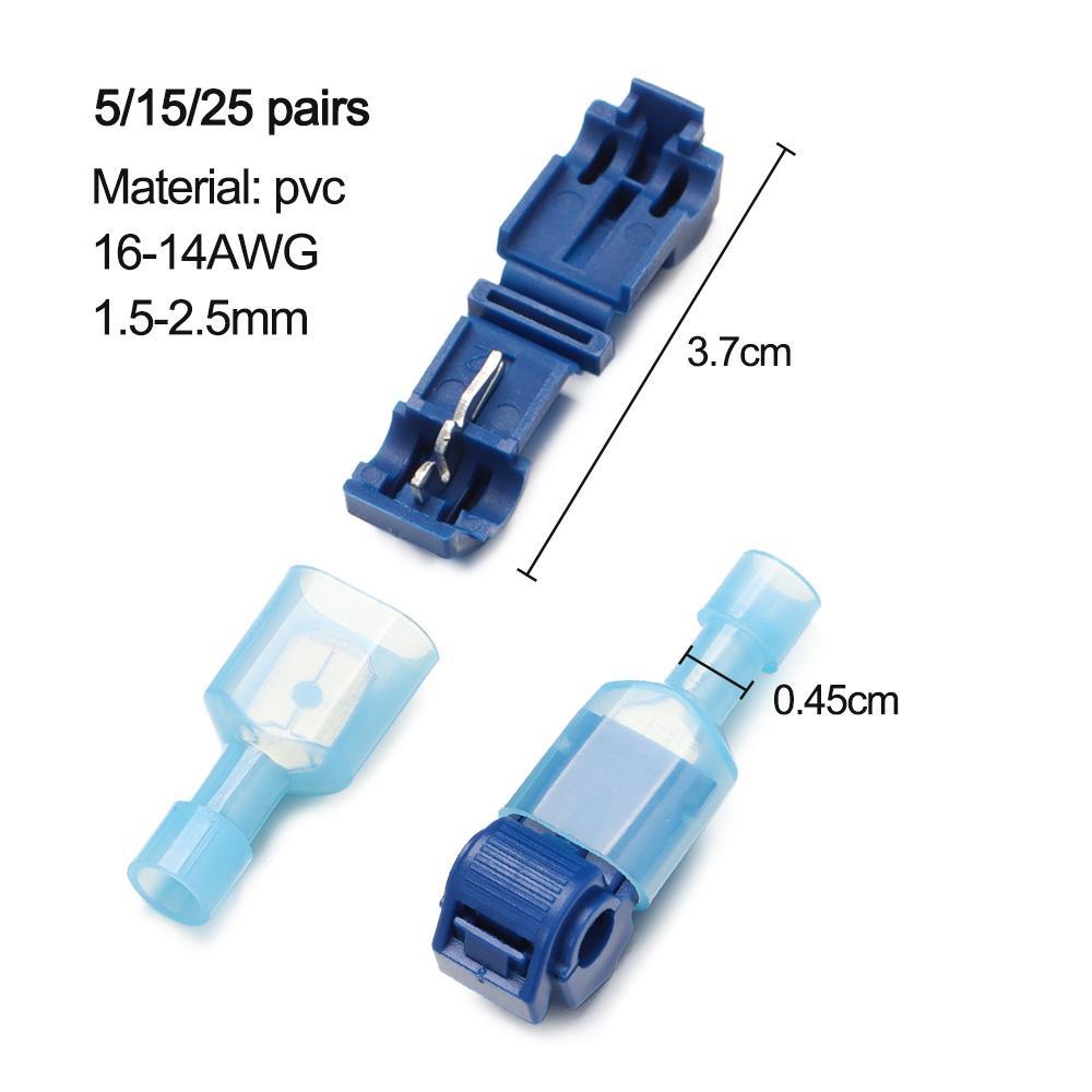 Preva 5.15.25pasang Terminal Kawat Quick Lock Sarung Pelindung Saluran Listrik Splice Crimp