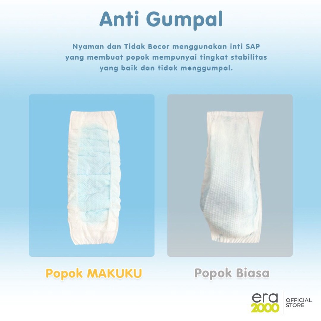 MAKUKU Air Diapers [Ukuran S-36] Comfort+ Tape / Popok bayi Tipis SAP anti gumpal