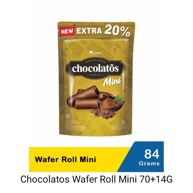 

chocolatos wafer roll mini 70+14gr