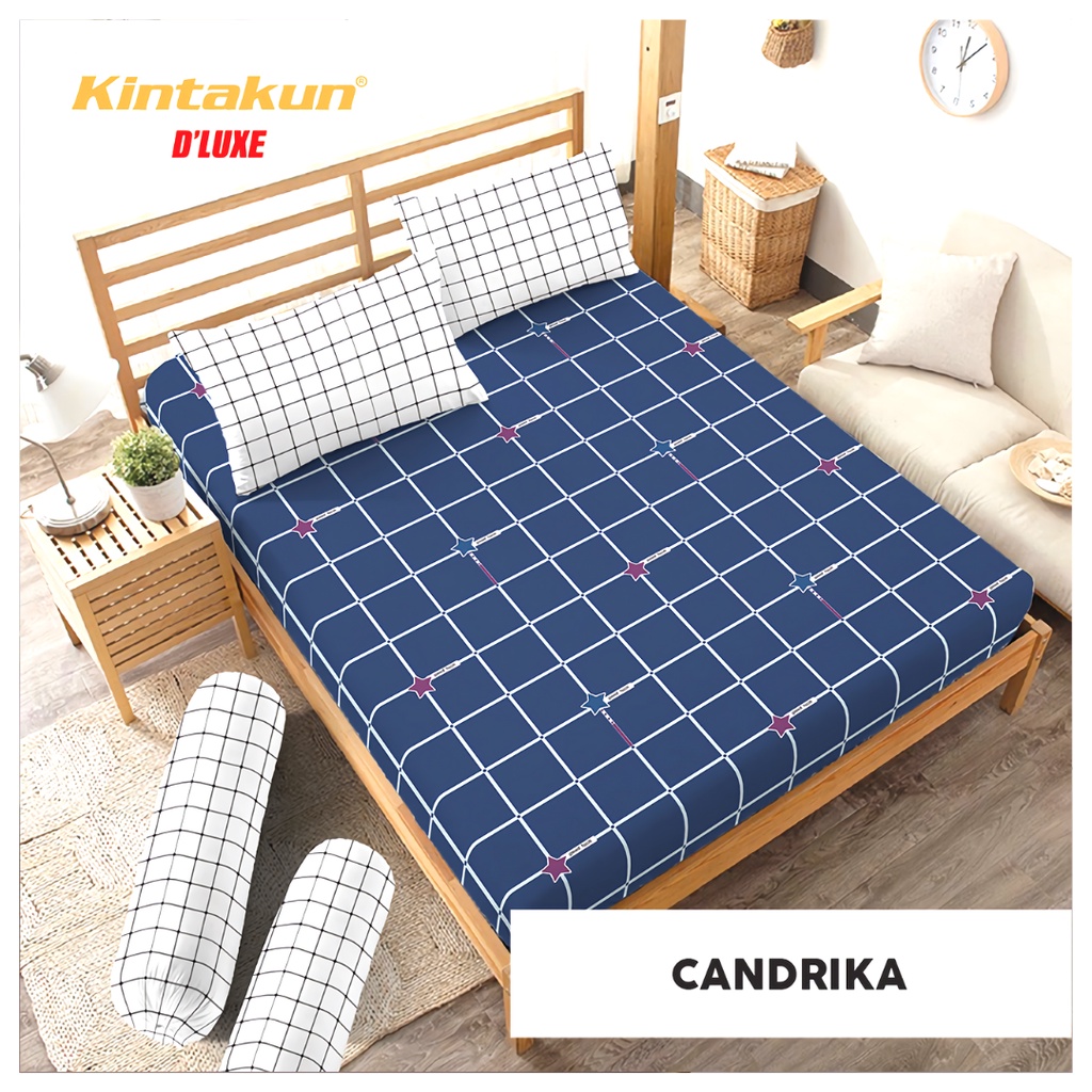 Sprei Kintakun Dluxe Queen - Sprei Queen ukuran 160x200 tinggi 20 cm Motif CANDRIKA -  Sprei Cantik 