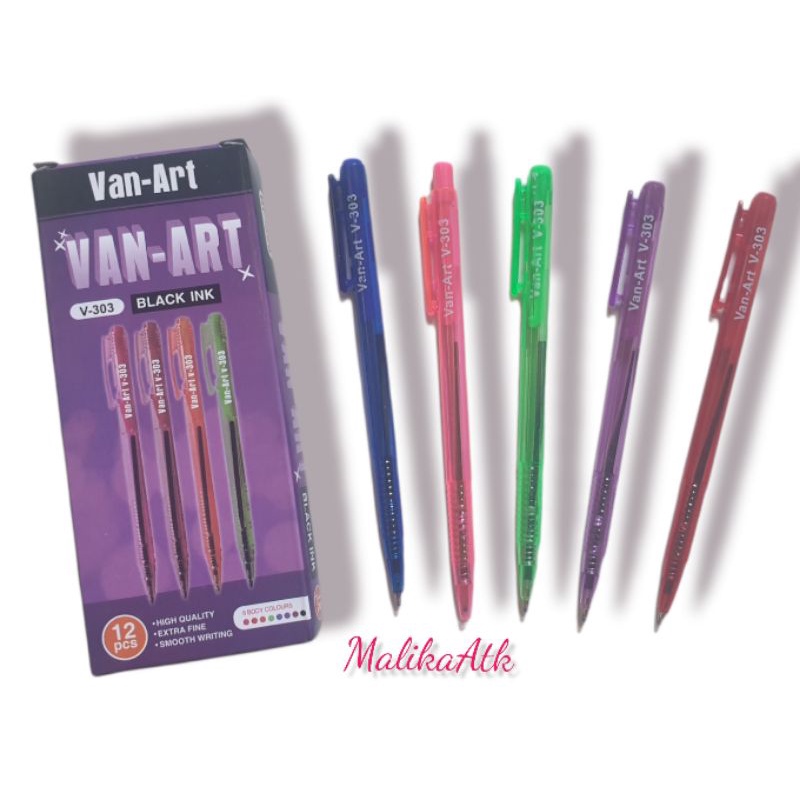 Pulpen Van Art V-303 Pen Clik Van-Art V303 Pulpen Cetekan Van-Art