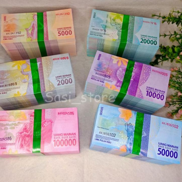 ✔️FLA⚡H⚡ALE✔️50 LEMBAR grosir UANG MAINAN MIRIP ASLI, UANG MAHARproduck terbaik